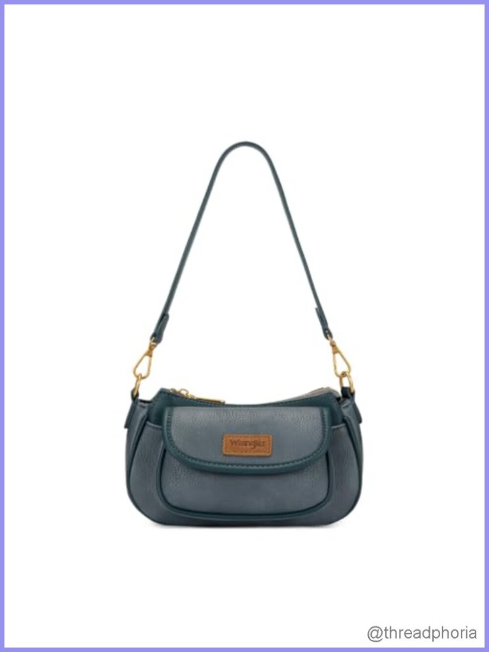 PU Leather Small Shoulder Bag Detachable Strap Underarm Purse